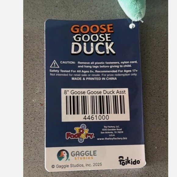 GOOSE GOOSE DUCK Plush Green Rare / Kawaii / Toikido - Gaggle Studios BRAND NEW - Picture 10 of 11